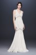 V-Neck Lace Illusion Mermaid Wedding Dress WG3950