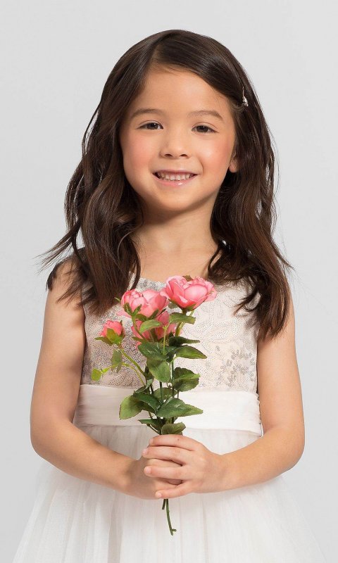 Flower Girl Dress with Floral Sequins BJ-F6017