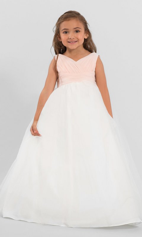 V-Neck Flower Girl Dress BLF-F-111501