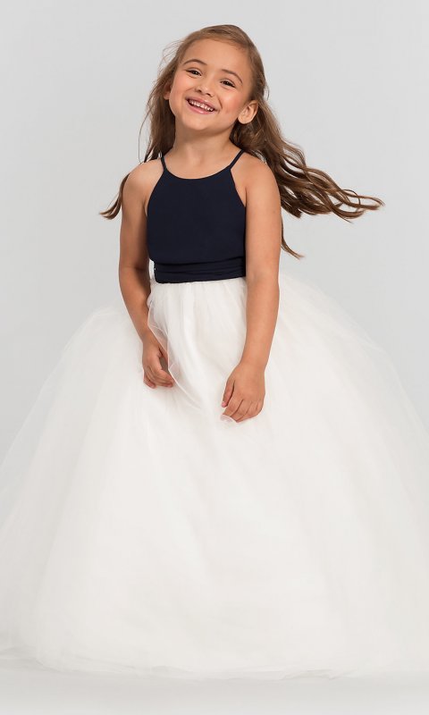 Long Tulle Flower-Girl Dress BLF-F-126701