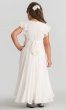 Girl Ivory Flutter-Sleeve Flower Girl Dress DG-FL4038