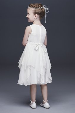 As-Is Chiffon Flower Girl Dress with Bow Sash AI17200285