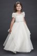 Organza Long Flower Girl Dress with Crystal Belt CR1392