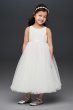 Pleated Ball Gown Flower Girl Dress with Back Bow CR1403