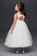 Pleated Ball Gown Flower Girl Dress with Back Bow CR1403