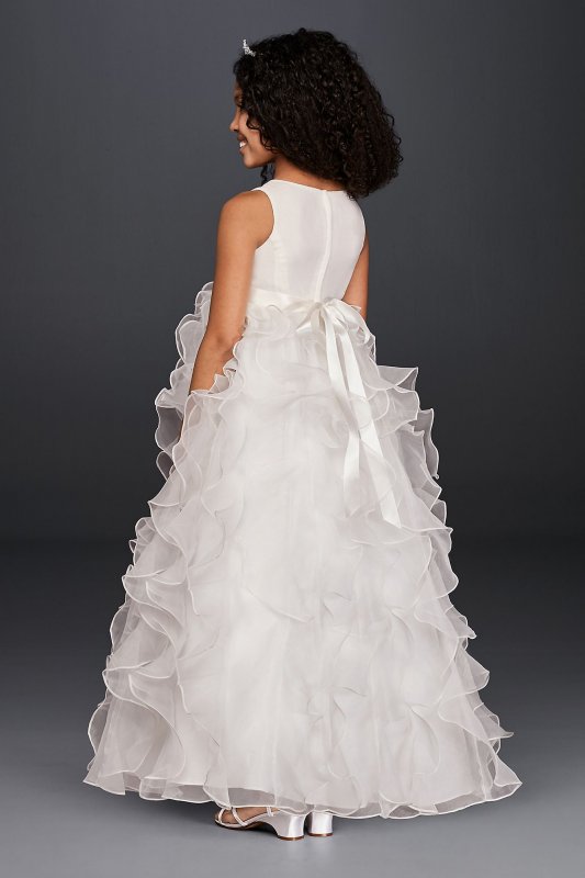 Organza Flower Girl Dress with Ruffled Skirt H1281