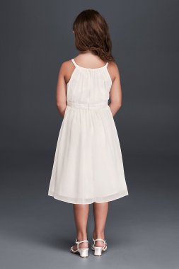 High-Low Ivory Flower Girl Dress BJ-F6517