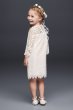 Short Lace Flower Girl Dress with Illusion Sleeves OP239