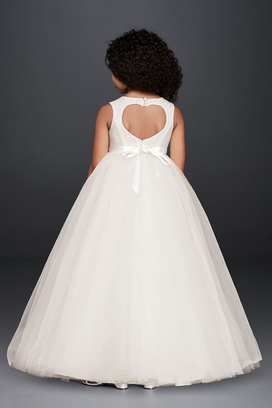 Ball Gown Flower Girl Dress with Heart Cutout RK1368