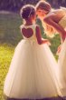 Ball Gown Flower Girl Dress with Heart Cutout RK1368