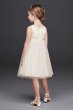 Short Appliqued Tulle A-Line Flower Girl Dress WG1388