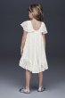 Flutter Sleeve Flower Girl Dress with Ruffle Hem WG1399