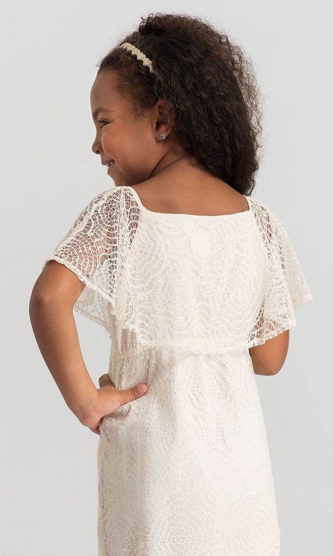 Babes of the Nile Flower Girl Dress Rose Lace JAUG-BN-Rose-Lace