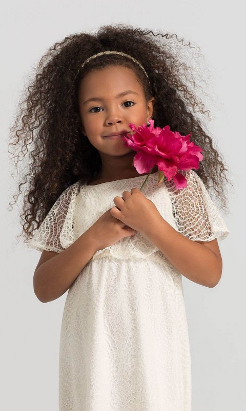 Babes of the Nile Flower Girl Dress Rose Lace JAUG-BN-Rose-Lace