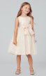 Short Champagne Flower Girl Dress with Bow SWK-SK781c