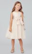 White Short Flower Girl Dress with Bow Accents SWK-SK781w