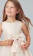 White Short Flower Girl Dress with Bow Accents SWK-SK781w