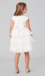 Short Cap-Sleeve Flower Girl Dress with Tiered Skirt SWK-SK800