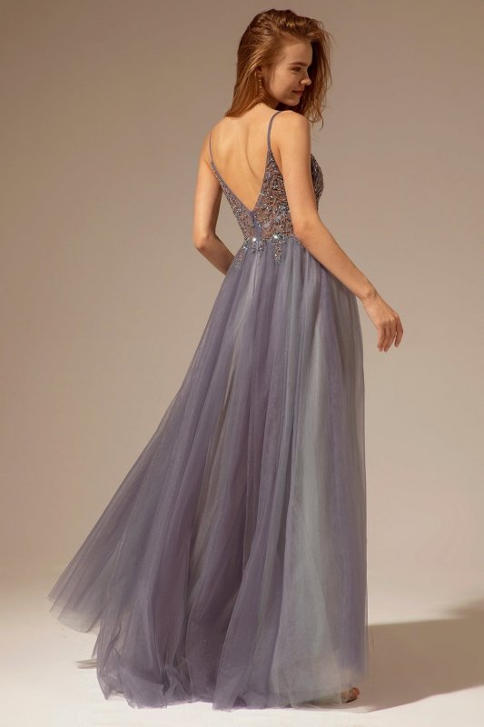 Spaghetti Straps Long Prom Dress With Slit E202283459