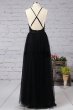 Black Deep V-neck Tulle Prom Dress E202283833