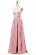 Blush Beaded Sweetheart Long Prom Dress E202283790