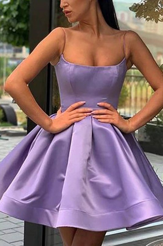 Simple Purple Short Homecoming Dress E202283471