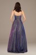 Iridescent Glitter Ball Gown with Spaghetti Straps A22793