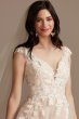 Appliqued Cap Sleeve Tulle Ball Gown Wedding Dress WG4037
