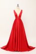 Blush Satin Long Prom Dress E202283158