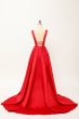 Blush Satin Long Prom Dress E202283158