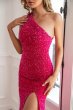 Dark Red Glitter Sequins Prom Dress E202283157