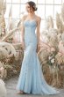 Light Purple Mermaid Long Prom Dress with Appliques E202283149