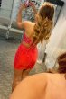Tight Red Open Back Sequins Homecoming Dress E202283036