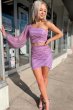Pink Two Piece Sequin Homecoming Dress E202283013