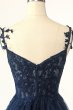 Navy Spaghetti Straps Short Homecoming Dress with Appliques E202283020