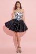 Black Sweetheart Homecoming Dress With Detachable Sleeves E202283608