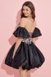 Black Sweetheart Homecoming Dress With Detachable Sleeves E202283608