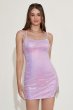 Lavender Sequin Tight Homecoming Dress E202283072