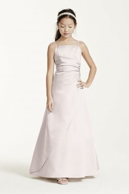 Long Satin Ball Gown with Side Ruching JB1675