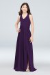 V-Neck Halter Junior Bridesmaid Dress with Sash JBVW0214