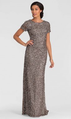 Mother-of-the-Bride Long Silver Dress AP-091874600-L