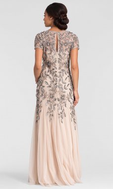 Taupe Long Mother-of-the-Bride Dress AP-091897240-TP