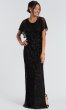 Sequin-Beaded Long Black MOB Dress AP-AP1E202168-B