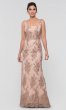 Sequined Long Sleeveless MOB Dress with Chiffon Cape IT-7120171