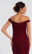 Glitter-Lace Long MOB Off-the-Shoulder Dress JO-53208