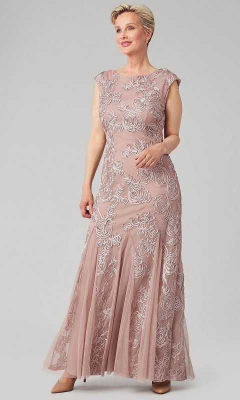 Long Embroidered Mother-of-the-Bride Dress JU-ON-649936