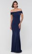 Long Off-the-Shoulder Satin MOB Dress KL-200016m