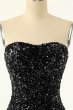 Black Sequins Bodycon Cocktail Dress E202283196