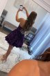 A Line Sweetheart Purple Sequins Short Homecoming Dress E202283657