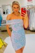 Sheath One Shoulder Blue Sequins Short Homecoming Dress E202283660